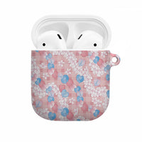 Anthurium Plumeria Lei Pastel AirPods Case Pink Hawaiian Splendid Palaka