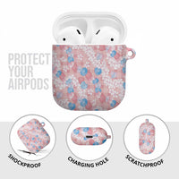 Anthurium Plumeria Lei Pastel AirPods Case Pink Hawaiian Splendid Palaka