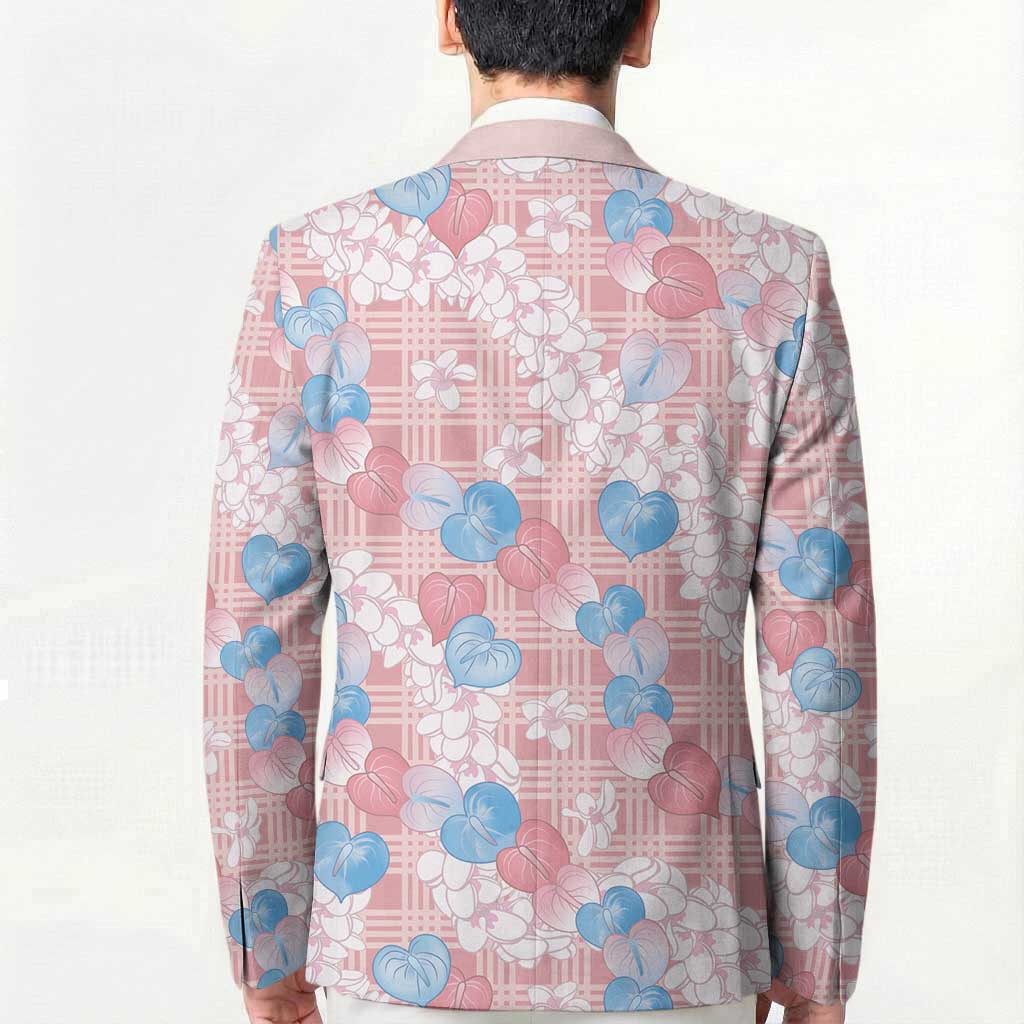 Anthurium Plumeria Lei Pastel Blazer Pink Hawaiian Splendid Palaka