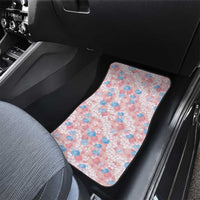 Anthurium Plumeria Lei Pastel Car Mats Pink Hawaiian Splendid Palaka