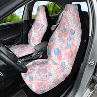 Anthurium Plumeria Lei Pastel Car Seat Cover Pink Hawaiian Splendid Palaka LT01 - Polynesian Pride