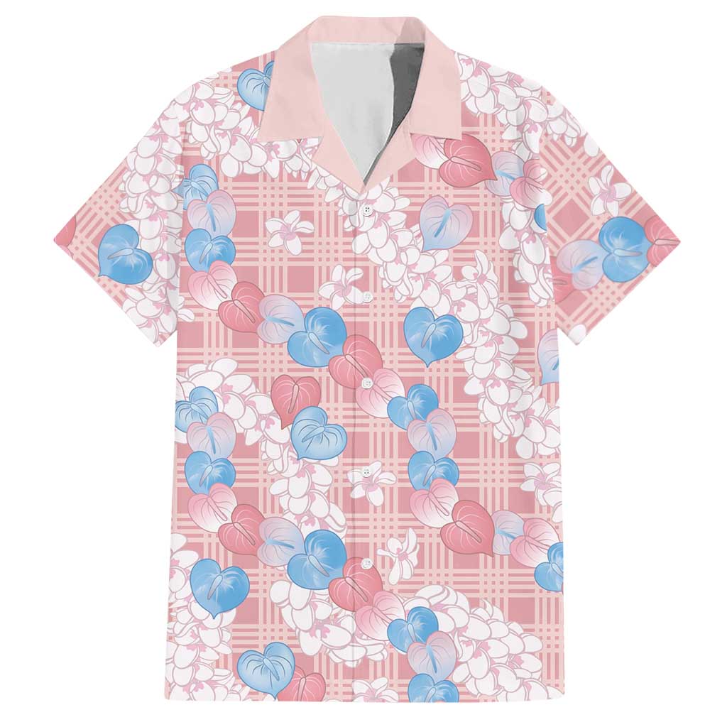 Anthurium Plumeria Lei Pastel Hawaiian Shirt Pink Hawaiian Splendid Palaka