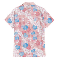 Anthurium Plumeria Lei Pastel Hawaiian Shirt Pink Hawaiian Splendid Palaka LT01 - Polynesian Pride