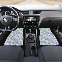 Anthurium Plumeria Lei Pastel Car Mats Purple Hawaiian Splendid Palaka
