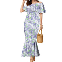 Anthurium Plumeria Lei Pastel Family Matching Mermaid Dress and Hawaiian Shirt Purple Hawaiian Splendid Palaka