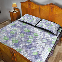 Anthurium Plumeria Lei Pastel Quilt Bed Set Purple Hawaiian Splendid Palaka LT01 - Polynesian Pride