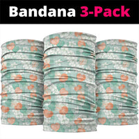 Anthurium Plumeria Lei Pastel Neck Gaiter Teal Hawaiian Splendid Palaka
