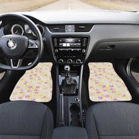 Anthurium Plumeria Lei Pastel Car Mats Yellow Hawaiian Splendid Palaka
