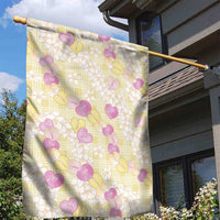 Anthurium Plumeria Lei Pastel Garden Flag Yellow Hawaiian Splendid Palaka LT01 - Polynesian Pride