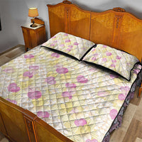 Anthurium Plumeria Lei Pastel Quilt Bed Set Yellow Hawaiian Splendid Palaka