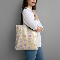 Anthurium Plumeria Lei Pastel Tote Bag Yellow Hawaiian Splendid Palaka LT01 - Polynesian Pride