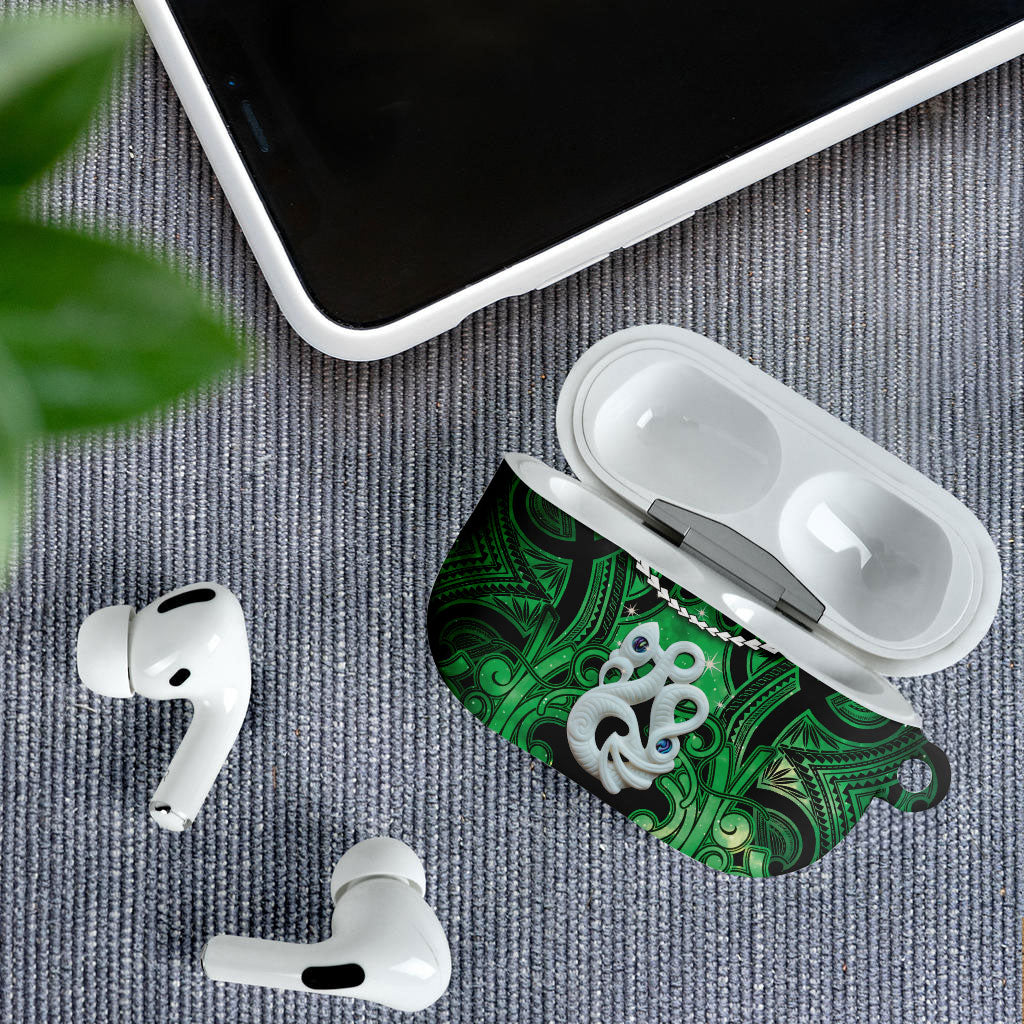 Maori Matariki Manaia Kakariki AirPods Case Maori Kowhaiwhai Pattern Galaxy