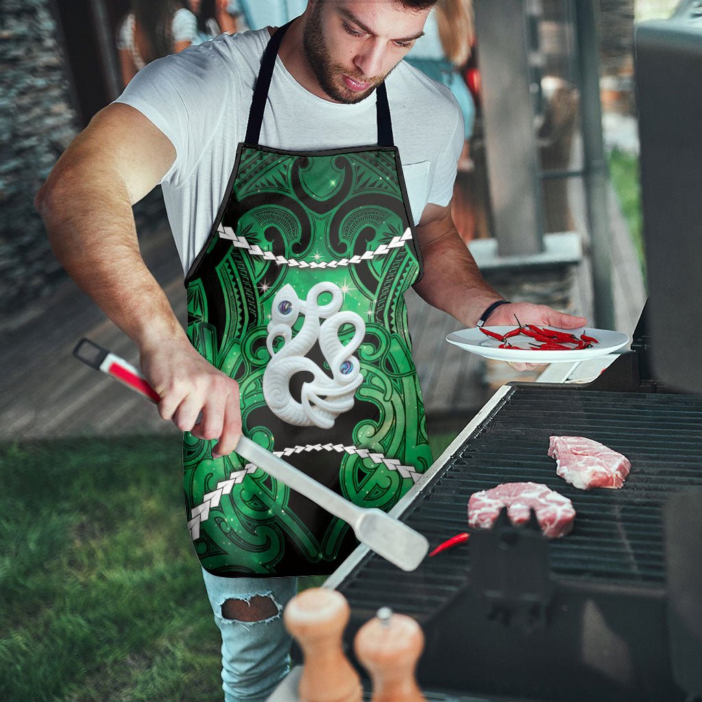 Maori Matariki Manaia Kakariki Apron Maori Kowhaiwhai Pattern Galaxy LT01 - Polynesian Pride