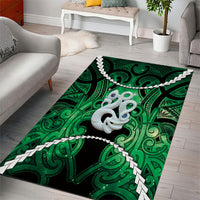 Maori Matariki Manaia Kakariki Area Rug Maori Kowhaiwhai Pattern Galaxy LT01 - Polynesian Pride