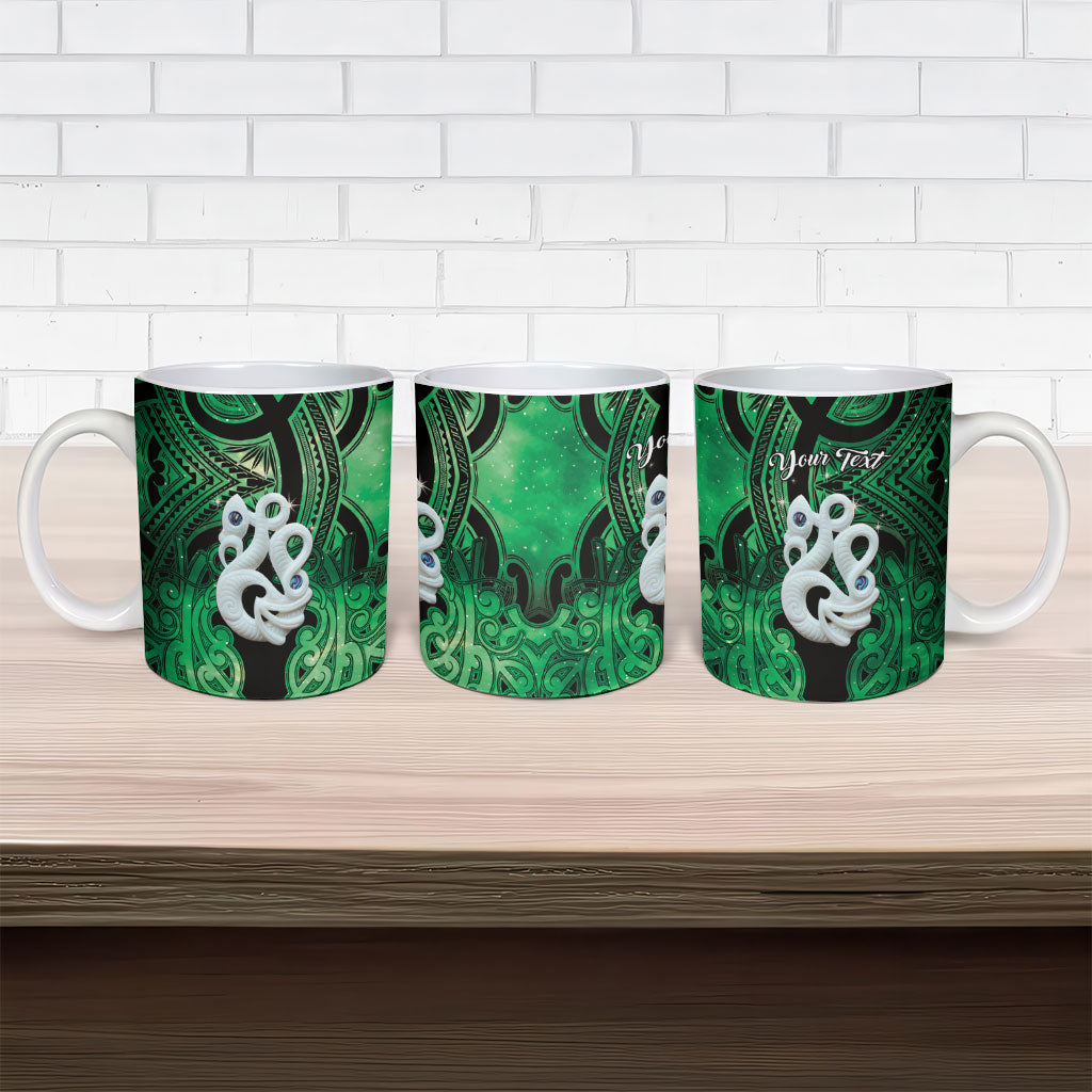 Personalised Maori Matariki Manaia Kakariki Ceramic Mug Maori Kowhaiwhai Pattern Galaxy LT01 - Polynesian Pride