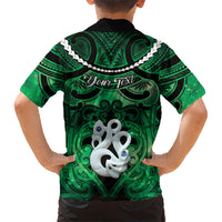 Personalised Maori Matariki Manaia Kakariki Family Matching Tank Maxi Dress and Hawaiian Shirt Maori Kowhaiwhai Pattern Galaxy LT01 - Polynesian Pride