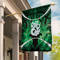 Maori Matariki Manaia Kakariki Garden Flag Maori Kowhaiwhai Pattern Galaxy LT01 House Flag Green - Polynesian Pride