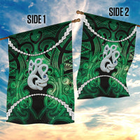 Maori Matariki Manaia Kakariki Garden Flag Maori Kowhaiwhai Pattern Galaxy LT01 - Polynesian Pride