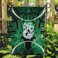 Maori Matariki Manaia Kakariki Garden Flag Maori Kowhaiwhai Pattern Galaxy LT01 Garden Flag Green - Polynesian Pride