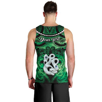 Personalised Maori Matariki Manaia Kakariki Men Tank Top Maori Kowhaiwhai Pattern Galaxy LT01 - Polynesian Pride