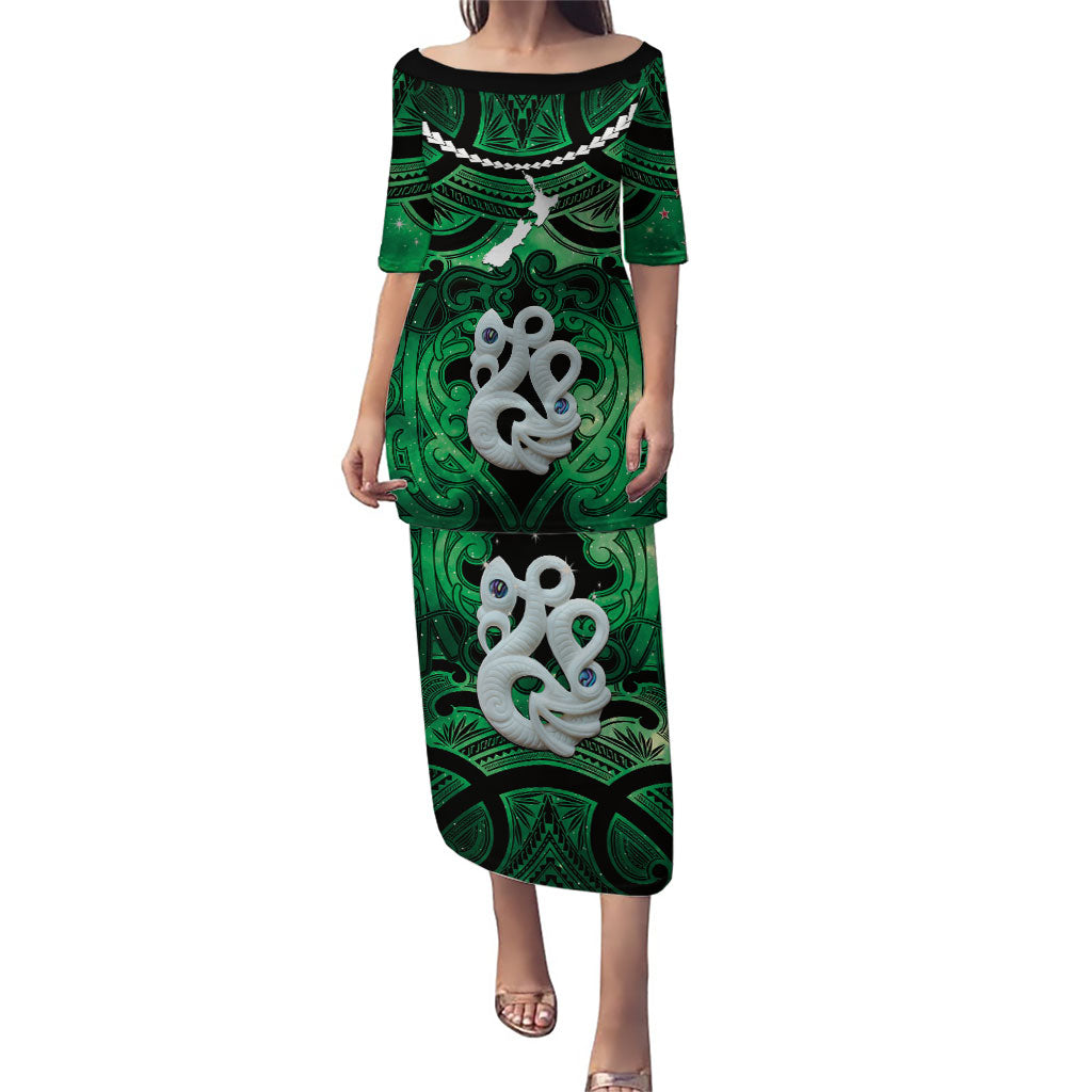 Personalised Maori Matariki Manaia Kakariki Puletasi Maori Kowhaiwhai Pattern Galaxy