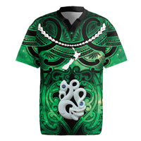 Personalised Maori Matariki Manaia Kakariki Rugby Jersey Maori Kowhaiwhai Pattern Galaxy