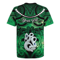 Personalised Maori Matariki Manaia Kakariki Rugby Jersey Maori Kowhaiwhai Pattern Galaxy