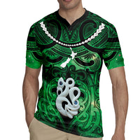 Personalised Maori Matariki Manaia Kakariki Rugby Jersey Maori Kowhaiwhai Pattern Galaxy