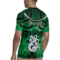 Personalised Maori Matariki Manaia Kakariki Rugby Jersey Maori Kowhaiwhai Pattern Galaxy