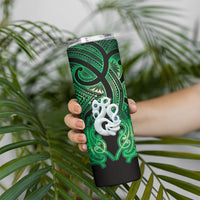 Personalised Maori Matariki Manaia Kakariki Skinny Tumbler Maori Kowhaiwhai Pattern Galaxy LT01 - Polynesian Pride
