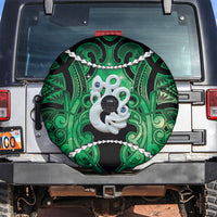Maori Matariki Manaia Kakariki Spare Tire Cover Maori Kowhaiwhai Pattern Galaxy LT01 Green - Polynesian Pride