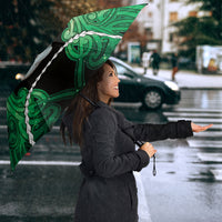 Maori Matariki Manaia Kakariki Umbrella Maori Kowhaiwhai Pattern Galaxy LT01 - Polynesian Pride