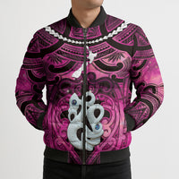 Personalised Maori Matariki Manaia Mawhero Bomber Puffer Jacket Maori Kowhaiwhai Pattern Galaxy LT01 - Polynesian Pride