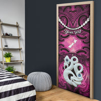 Personalised Maori Matariki Manaia Mawhero Door Cover Maori Kowhaiwhai Pattern Galaxy LT01 - Polynesian Pride