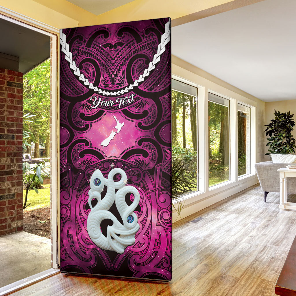 Personalised Maori Matariki Manaia Mawhero Door Cover Maori Kowhaiwhai Pattern Galaxy LT01 - Polynesian Pride