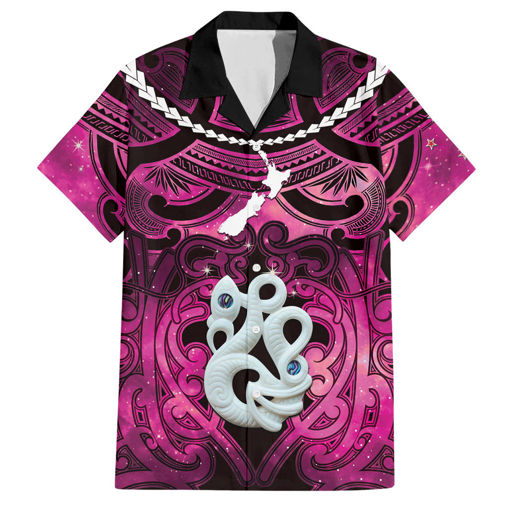 Personalised Maori Matariki Manaia Mawhero Hawaiian Shirt Maori Kowhaiwhai Pattern Galaxy