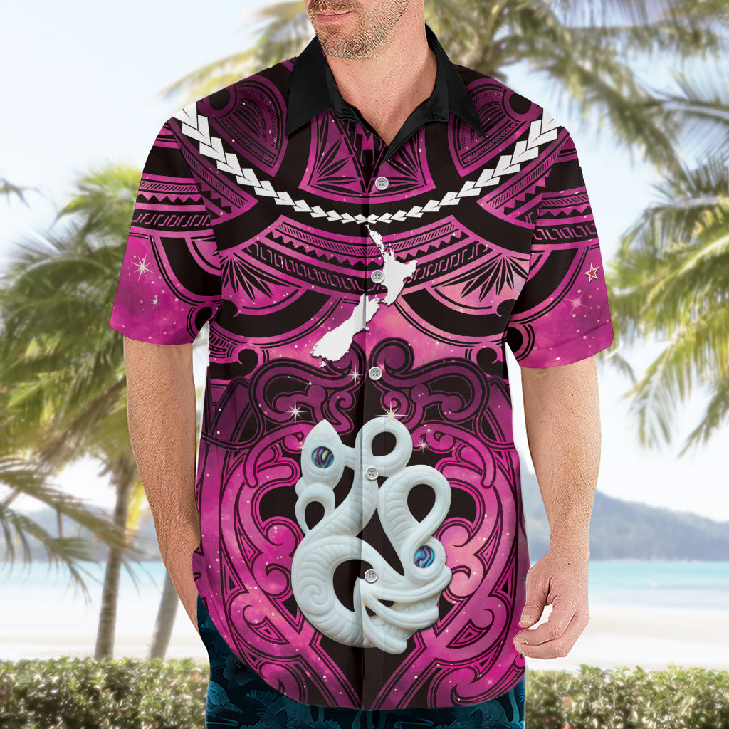 Personalised Maori Matariki Manaia Mawhero Hawaiian Shirt Maori Kowhaiwhai Pattern Galaxy