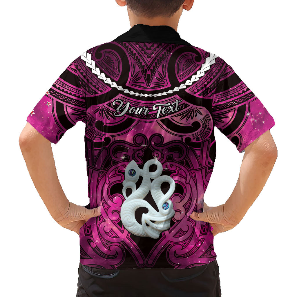 Personalised Maori Matariki Manaia Mawhero Hawaiian Shirt Maori Kowhaiwhai Pattern Galaxy