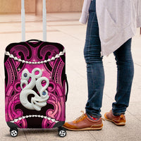 Maori Matariki Manaia Mawhero Luggage Cover Maori Kowhaiwhai Pattern Galaxy LT01 Pink - Polynesian Pride