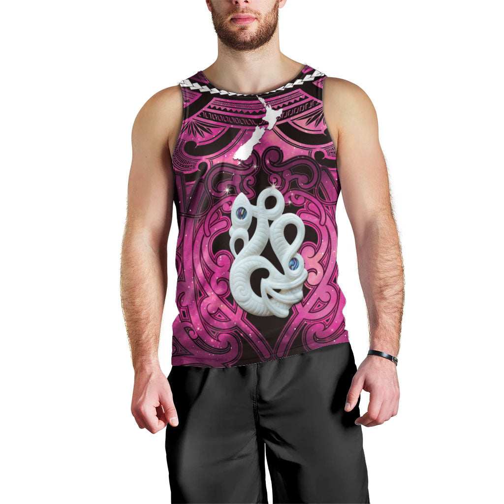 Personalised Maori Matariki Manaia Mawhero Men Tank Top Maori Kowhaiwhai Pattern Galaxy LT01 - Polynesian Pride