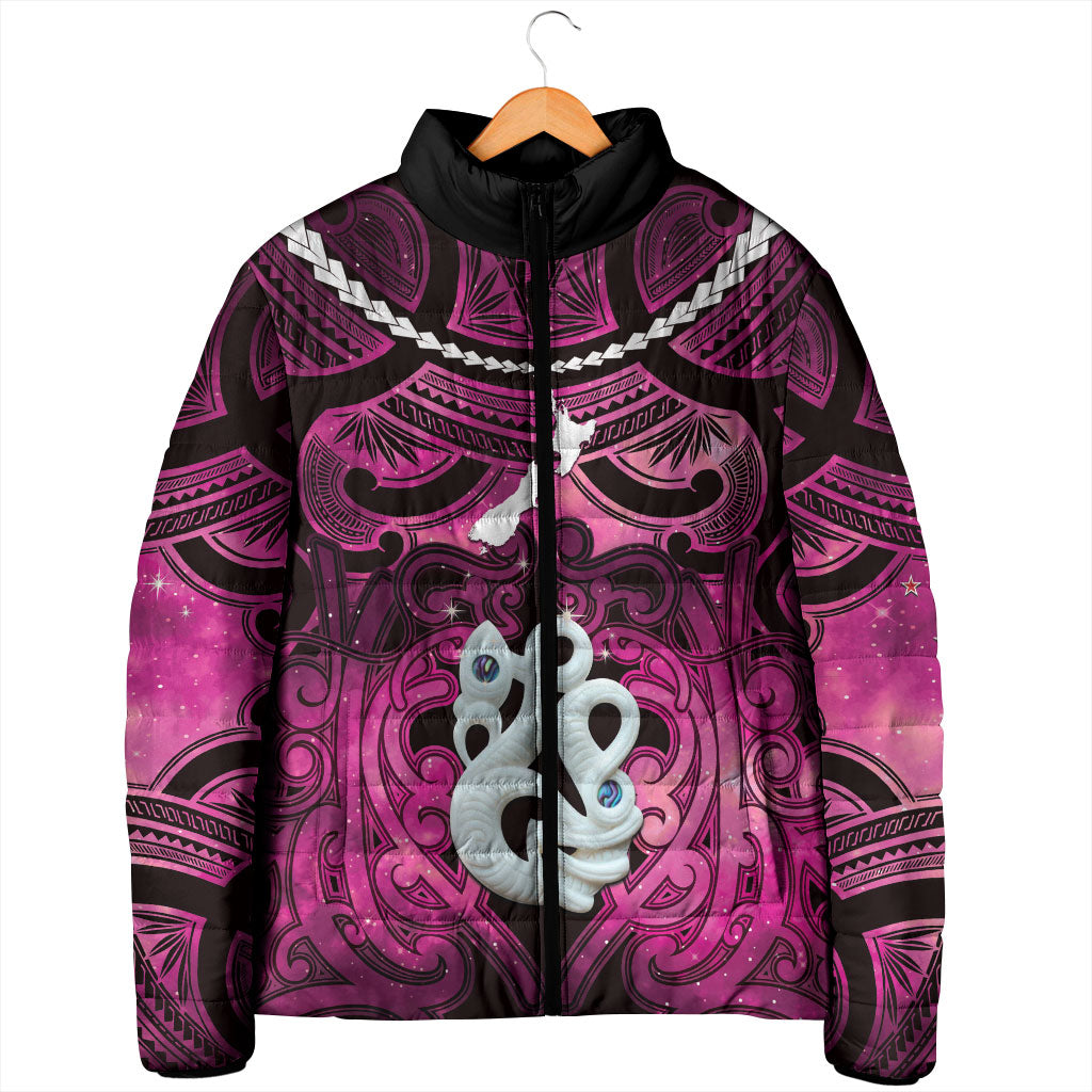 Personalised Maori Matariki Manaia Mawhero Padded Jacket Maori Kowhaiwhai Pattern Galaxy LT01 - Polynesian Pride