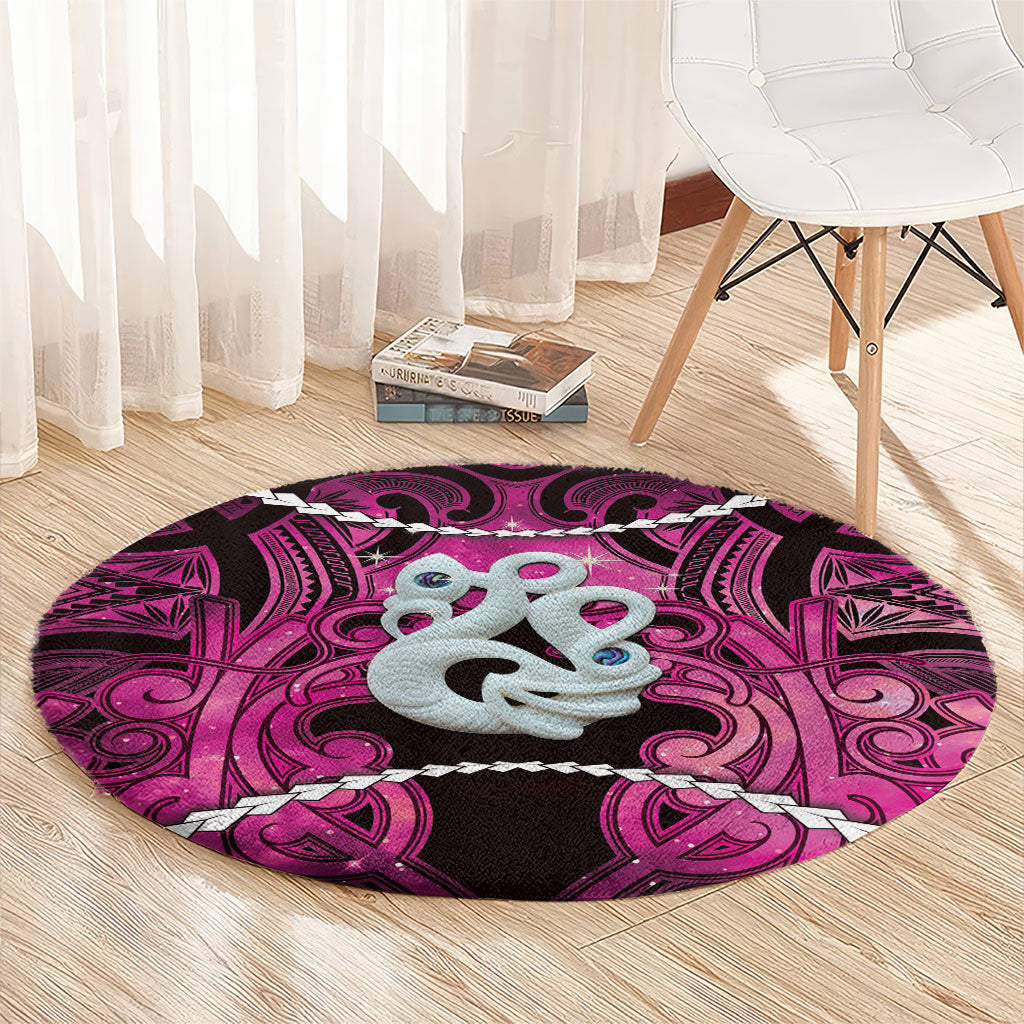 Maori Matariki Manaia Mawhero Round Carpet Maori Kowhaiwhai Pattern Galaxy LT01 - Polynesian Pride