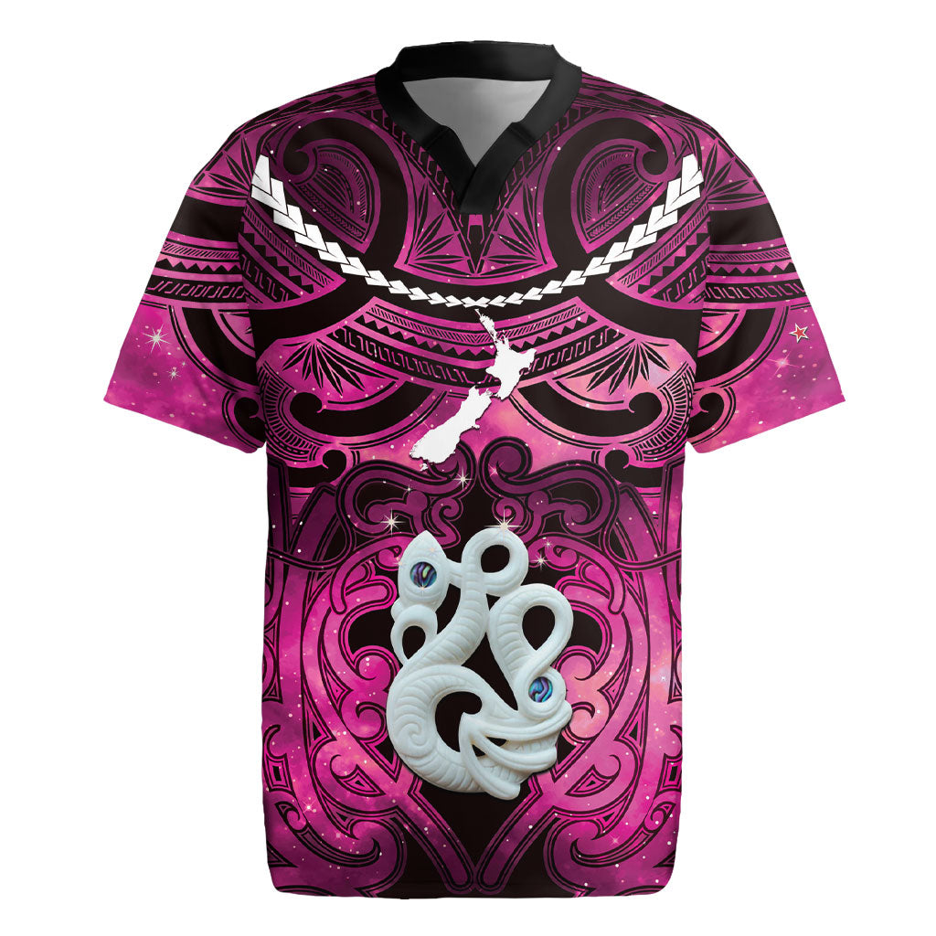 Personalised Maori Matariki Manaia Mawhero Rugby Jersey Maori Kowhaiwhai Pattern Galaxy