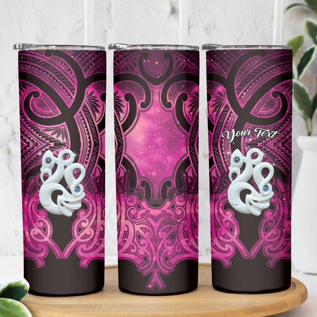 Personalised Maori Matariki Manaia Mawhero Skinny Tumbler Maori Kowhaiwhai Pattern Galaxy LT01 - Polynesian Pride