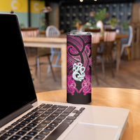 Personalised Maori Matariki Manaia Mawhero Skinny Tumbler Maori Kowhaiwhai Pattern Galaxy LT01 - Polynesian Pride