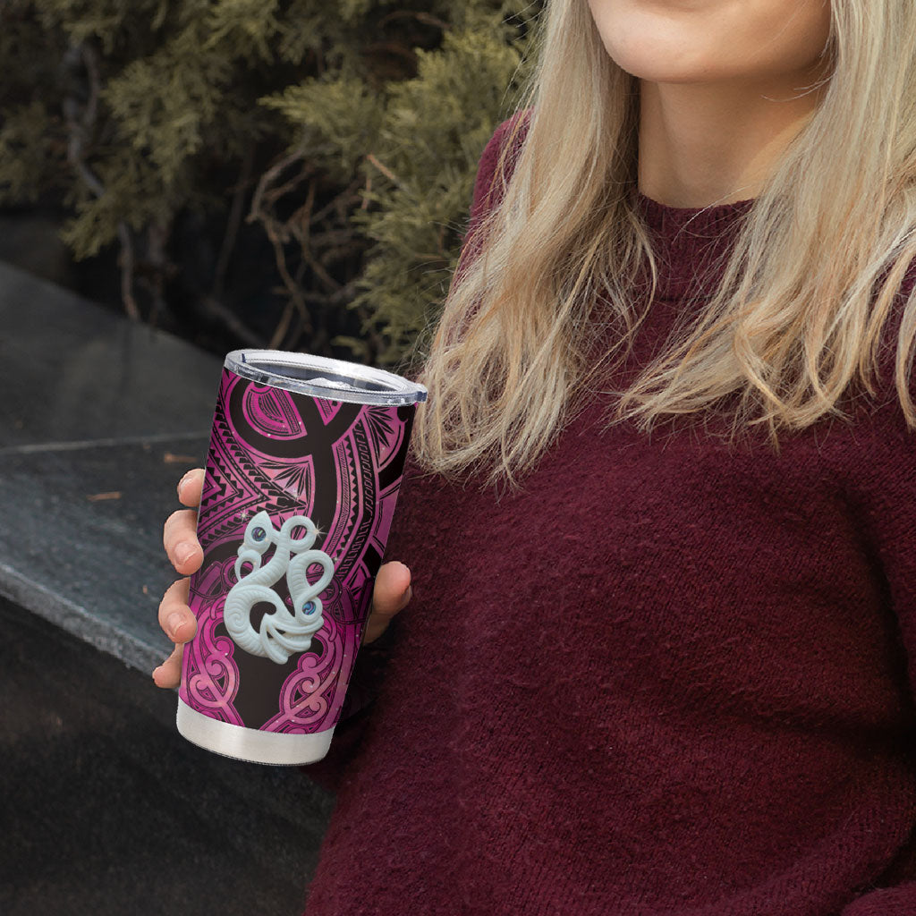 Personalised Maori Matariki Manaia Mawhero Tumbler Cup Maori Kowhaiwhai Pattern Galaxy LT01 - Polynesian Pride