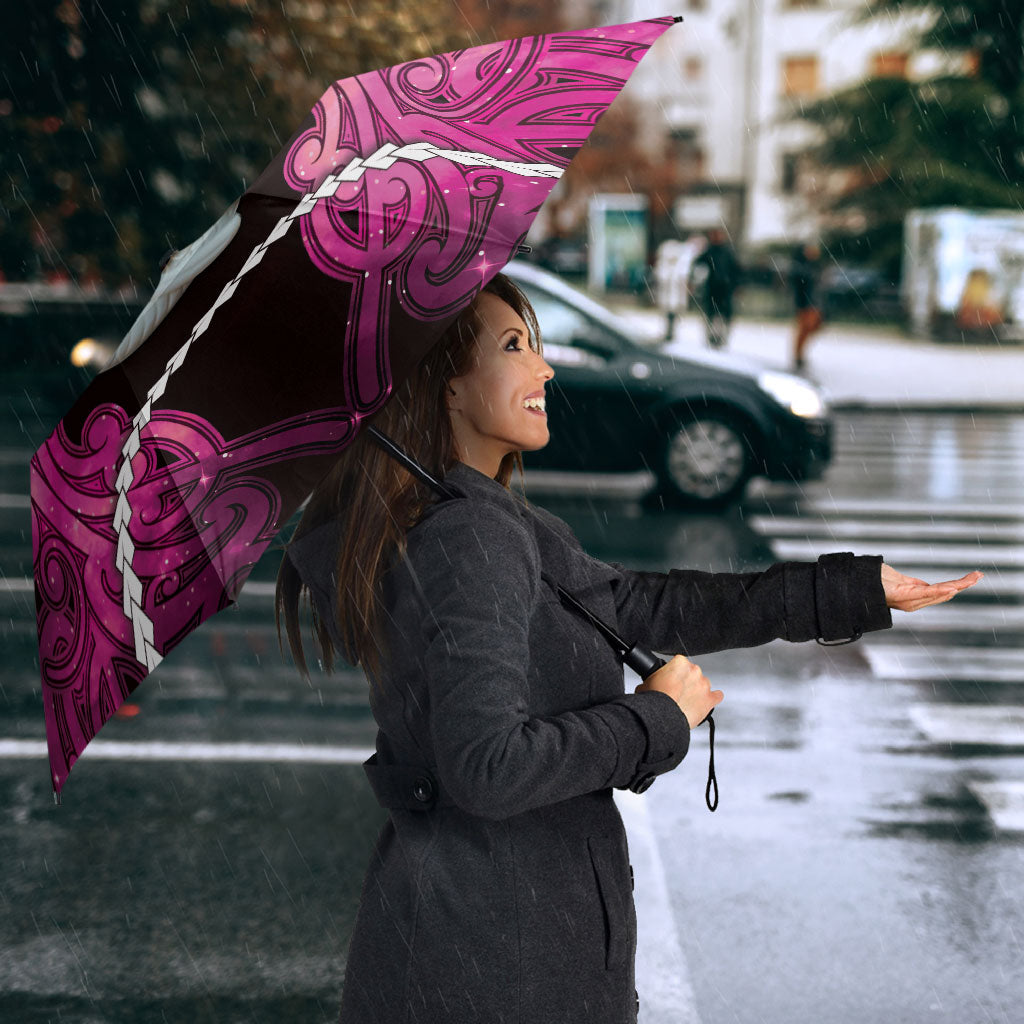 Maori Matariki Manaia Mawhero Umbrella Maori Kowhaiwhai Pattern Galaxy LT01 - Polynesian Pride