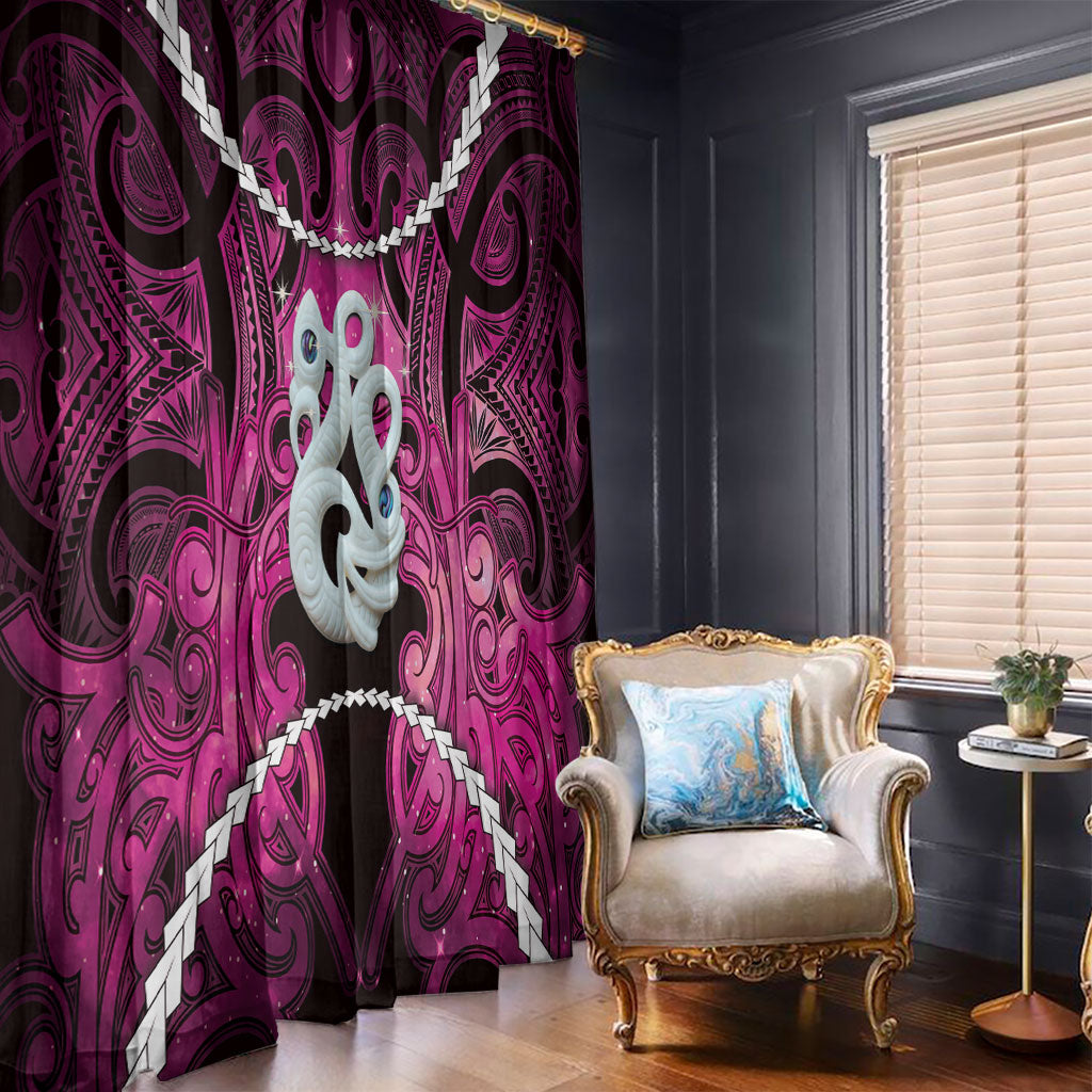 Maori Matariki Manaia Mawhero Window Curtain Maori Kowhaiwhai Pattern Galaxy LT01 - Polynesian Pride