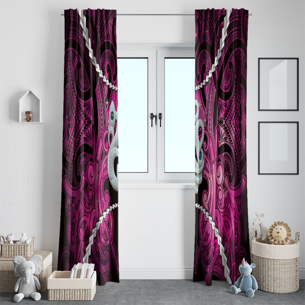 Maori Matariki Manaia Mawhero Window Curtain Maori Kowhaiwhai Pattern Galaxy LT01 - Polynesian Pride