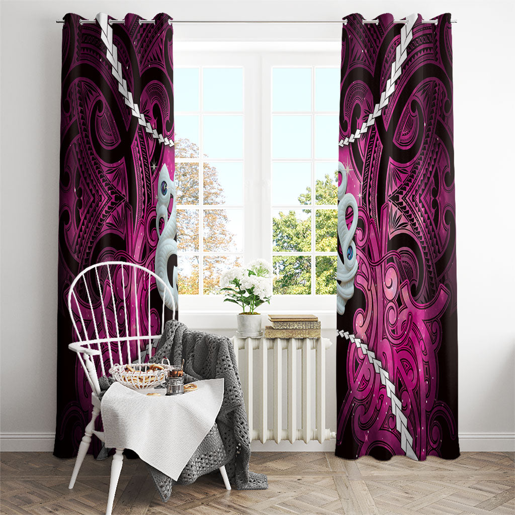 Maori Matariki Manaia Mawhero Window Curtain Maori Kowhaiwhai Pattern Galaxy LT01 - Polynesian Pride
